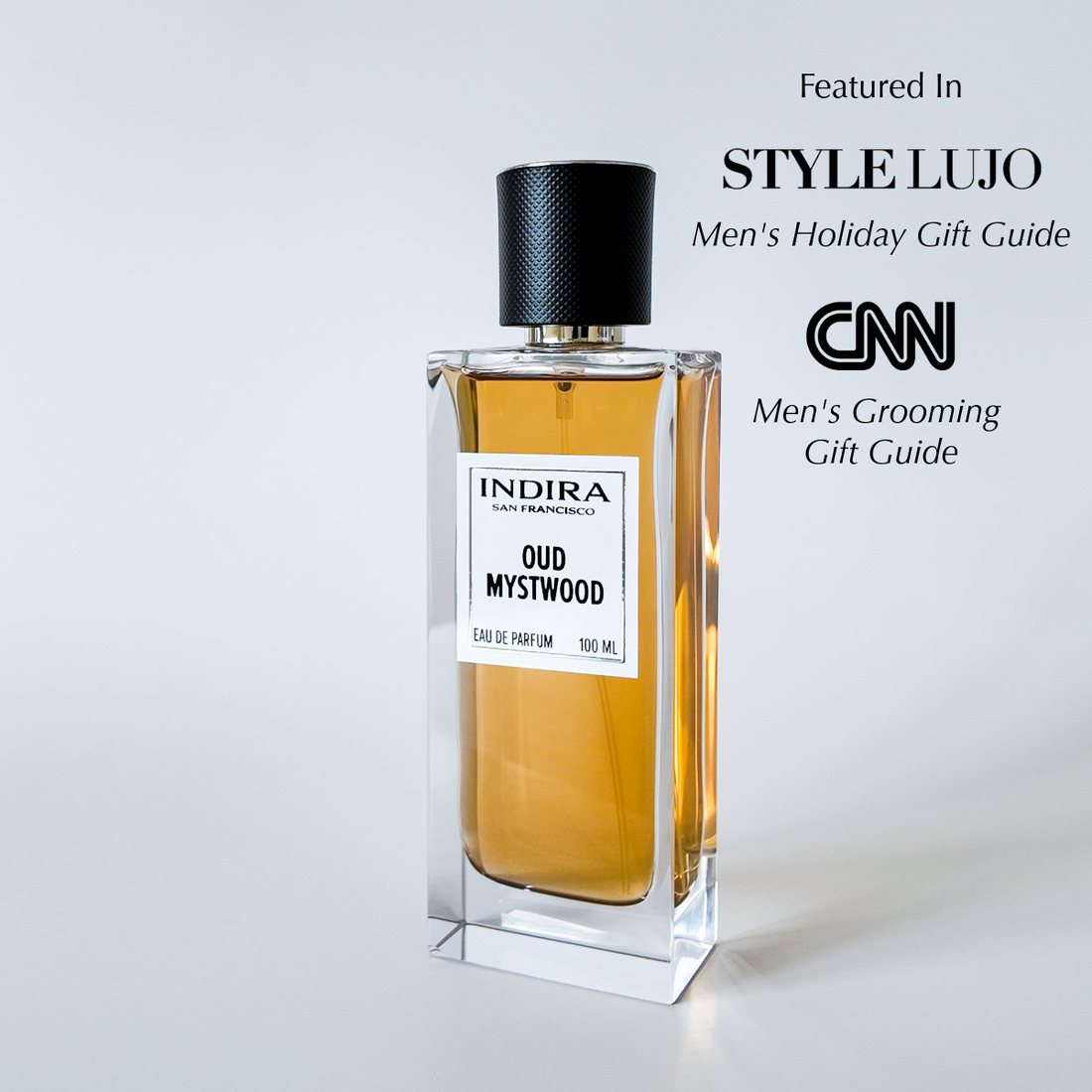 Oud Mystwood Eau De Parfum as featued in CNN and Style Lujo